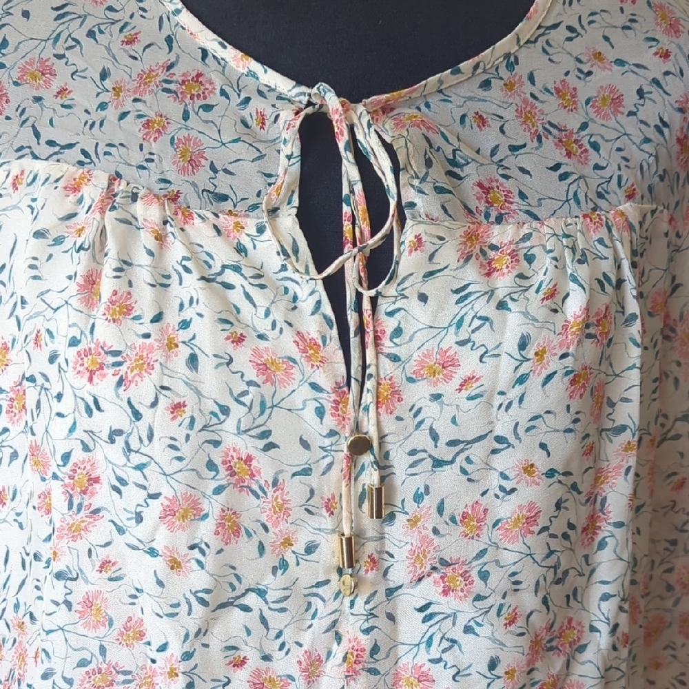 Shoshanna Floral Print Dress with Pink and Blue Accents Size 12 - Picture 5 of 11